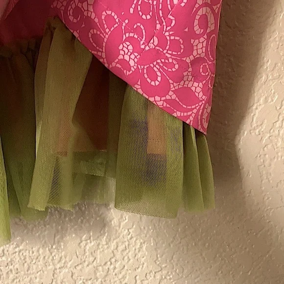 *Baby Gap Hot Pink Paisley Floral 2T Short Sleeve Dress C71 - Picture 6 of 8